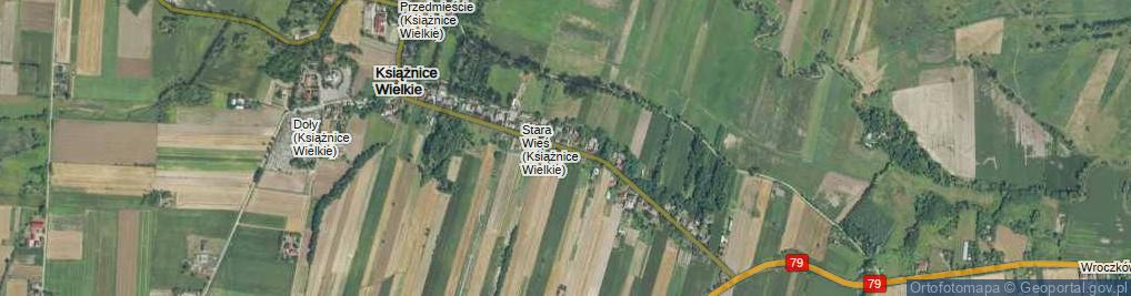 Zdjęcie satelitarne Książnice Wielkie ul.